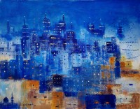 Hamid Alvi, 24 x 30 inch, Oil on Canvas, Cityscape Painting, AC-HA-049